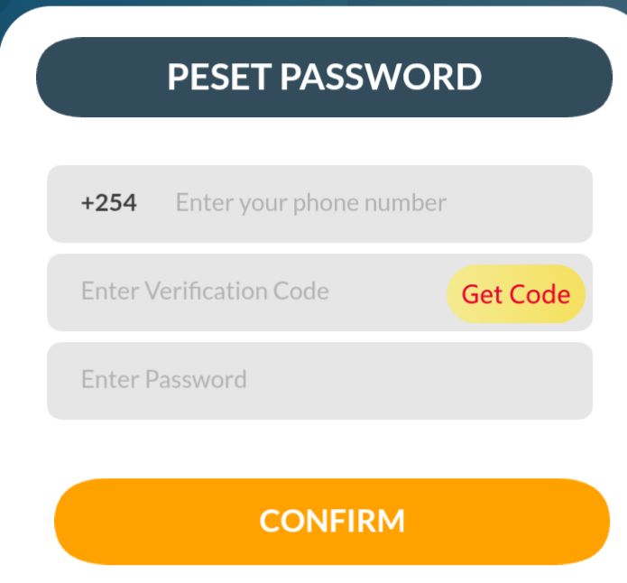 Mallpesa password reset