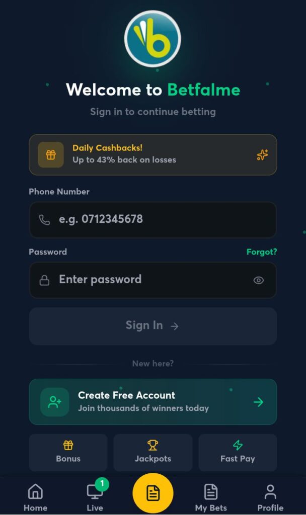 Betfalme Sign In