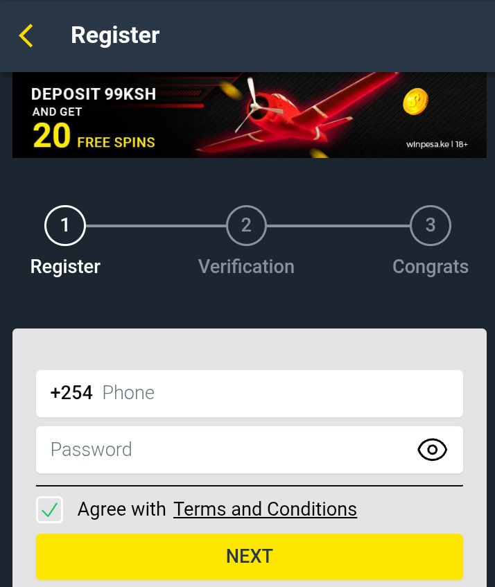 Winpesa registration