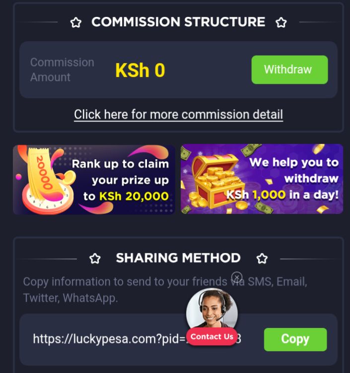 Luckypesa refer And Earn