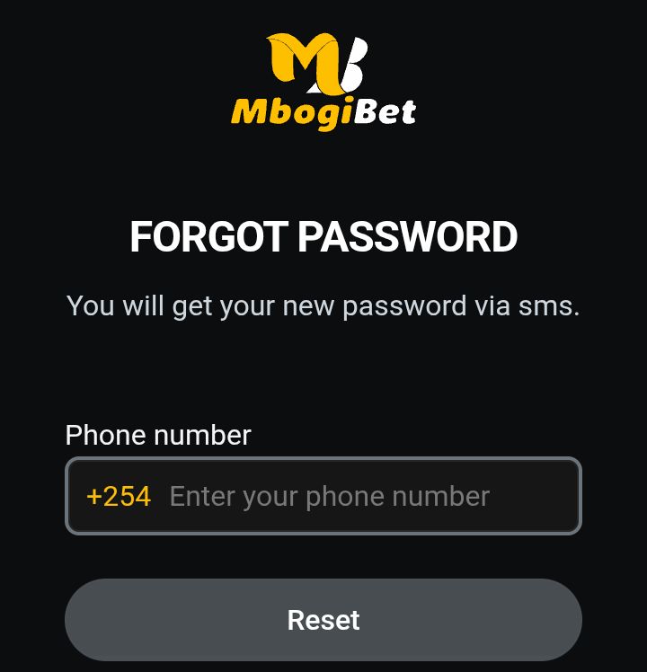 Mbogibet password 