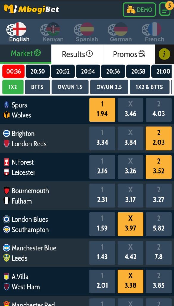 Mbogibet bet league 